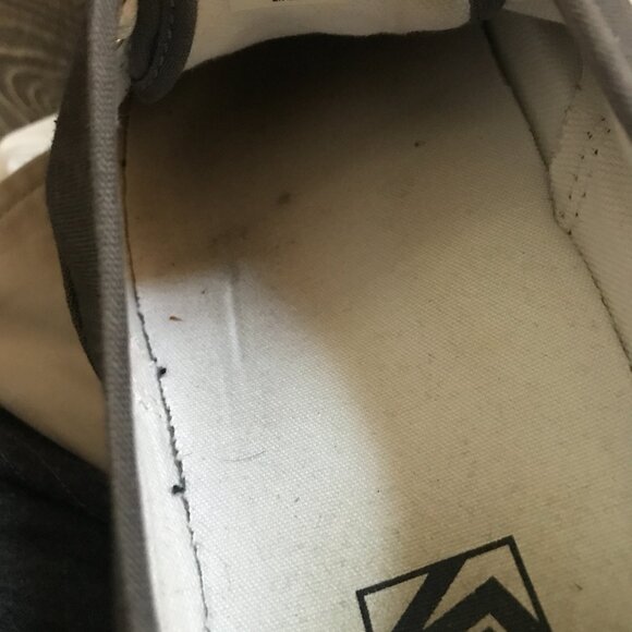 Vans Authentic Gray Canvas Low Top Sneakers Men’s 11.5 Skate Casual Shoes - Picture 6 of 6